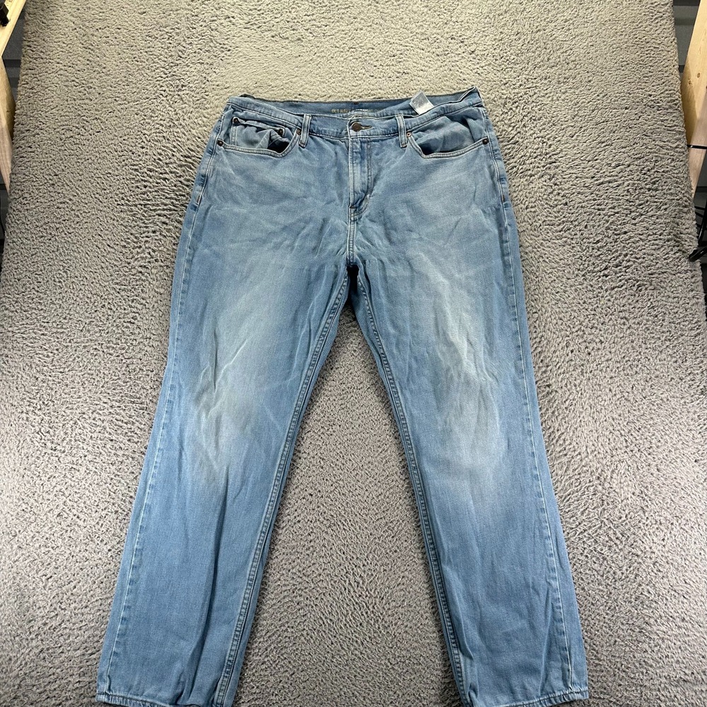 Old Navy Jeans Men's 36x32 Blue Cotton Denim Straight Slim Faded Workwear Travel